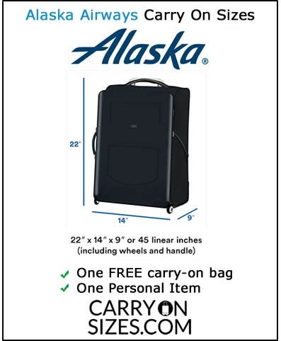 carry on dimensions alaska airlines.